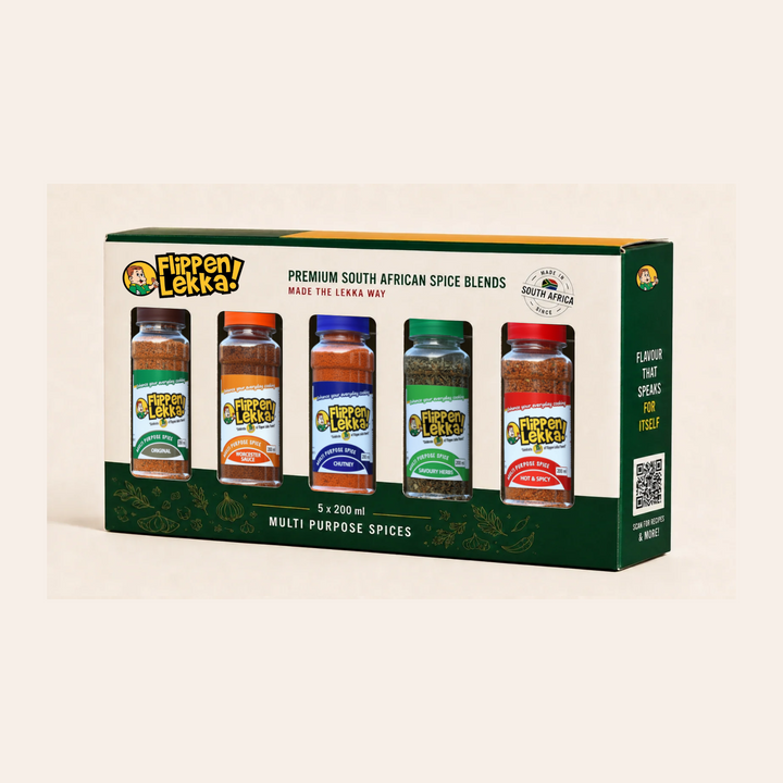 Flippen Lekka five-bottle gift pack with products fitted inside the display windows