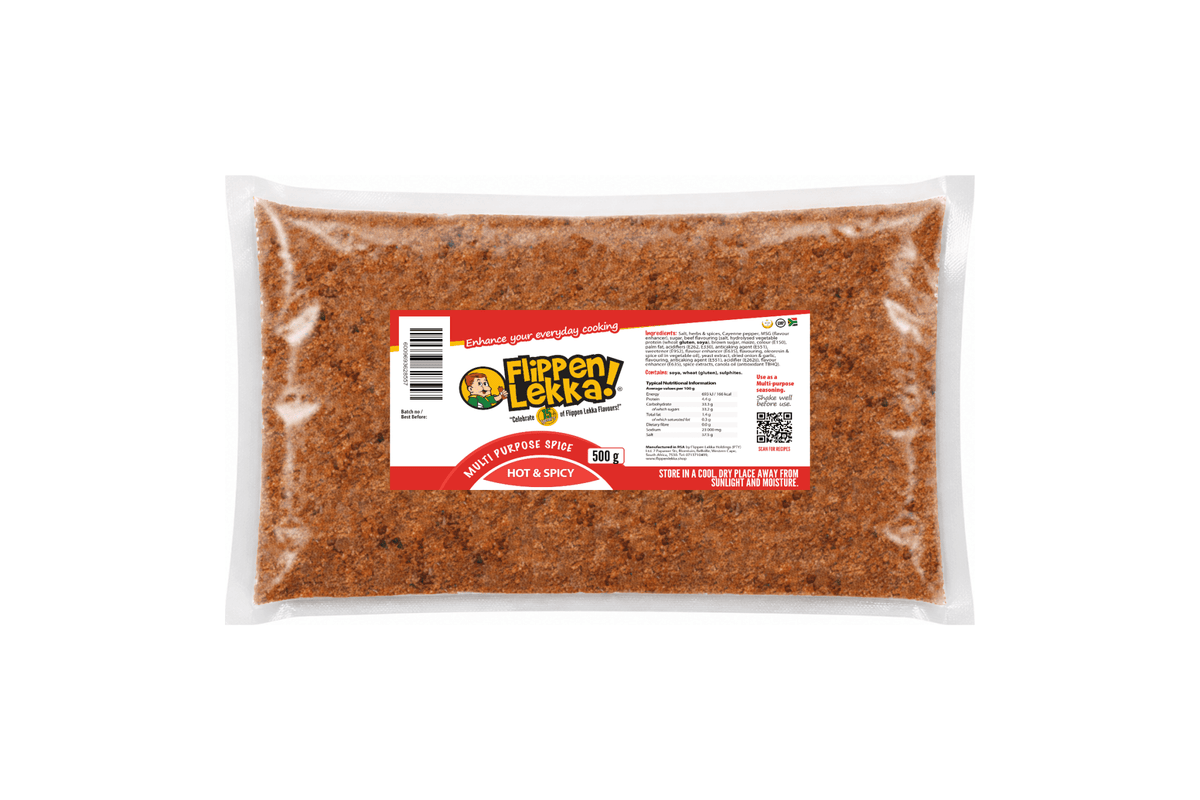 Hot & Spicy Multi-Purpose Spice - Flippen Lekka Holdings (Pty) Ltd