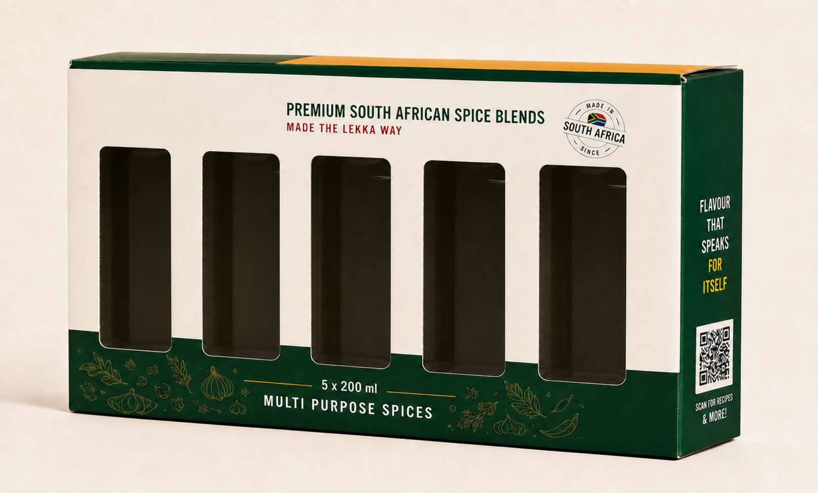 Front of the Flippen Lekka five-bottle gift box