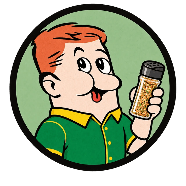 Original flavour mascot holding the classic spice shaker